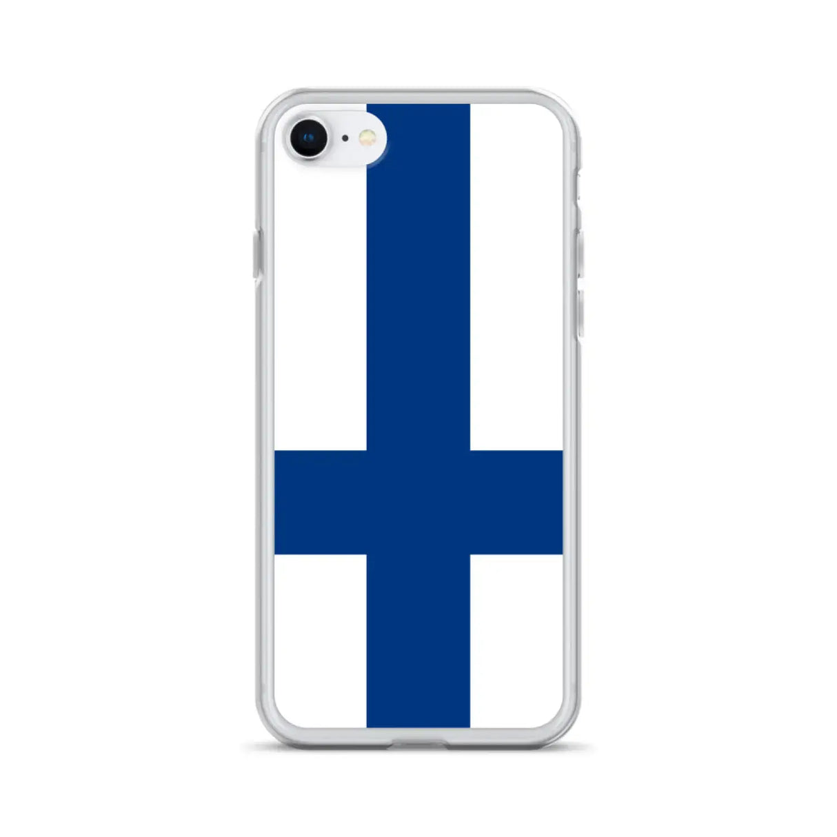 Coque iphone drapeau finlande souple antichoc transparente