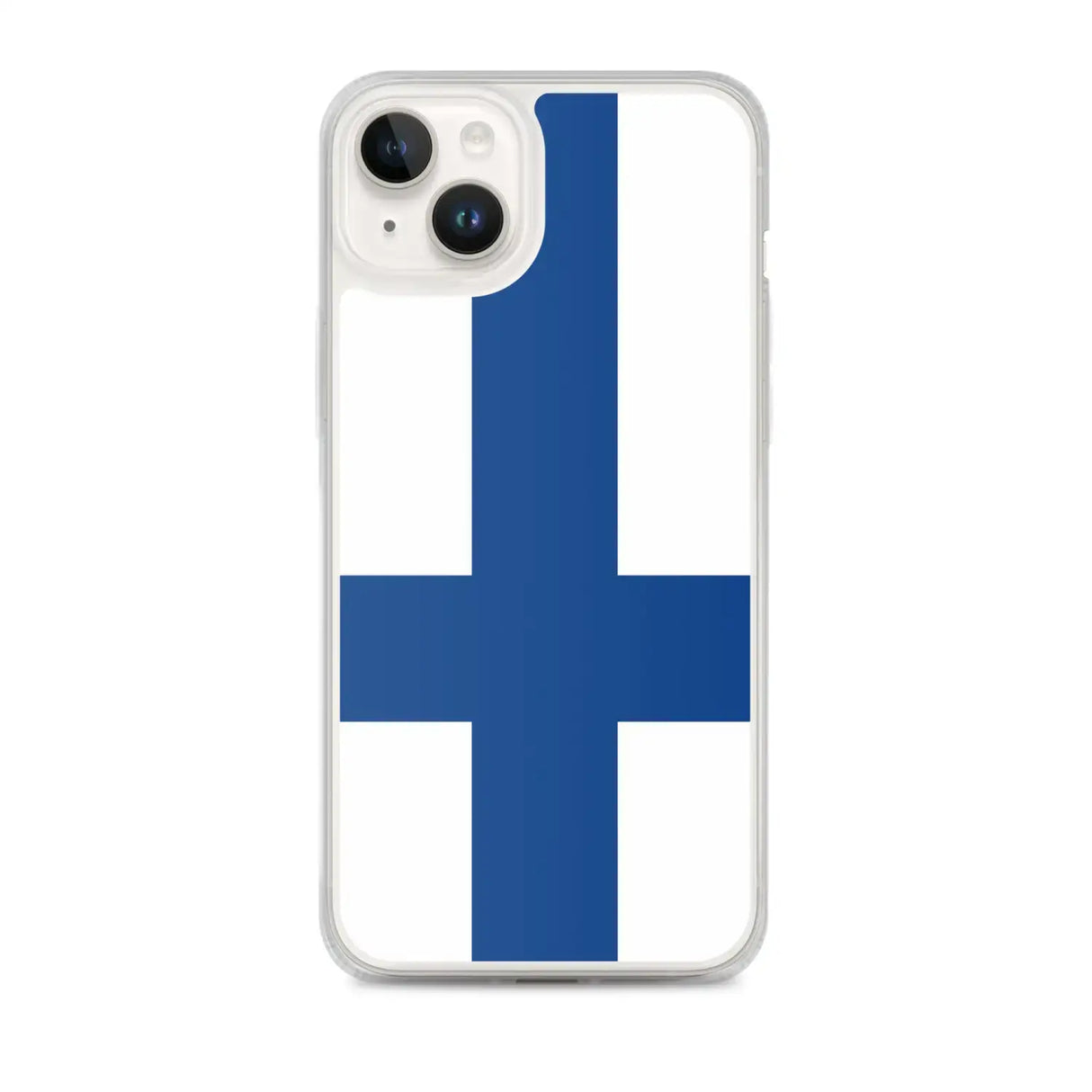 Coque iphone drapeau finlande souple antichoc transparente