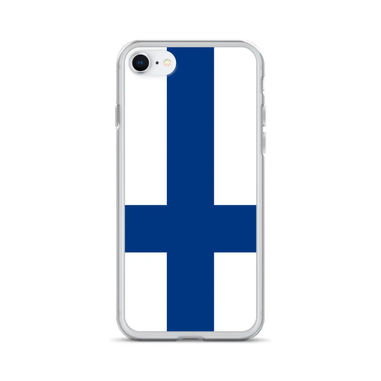 Coque iphone drapeau finlande souple antichoc transparente
