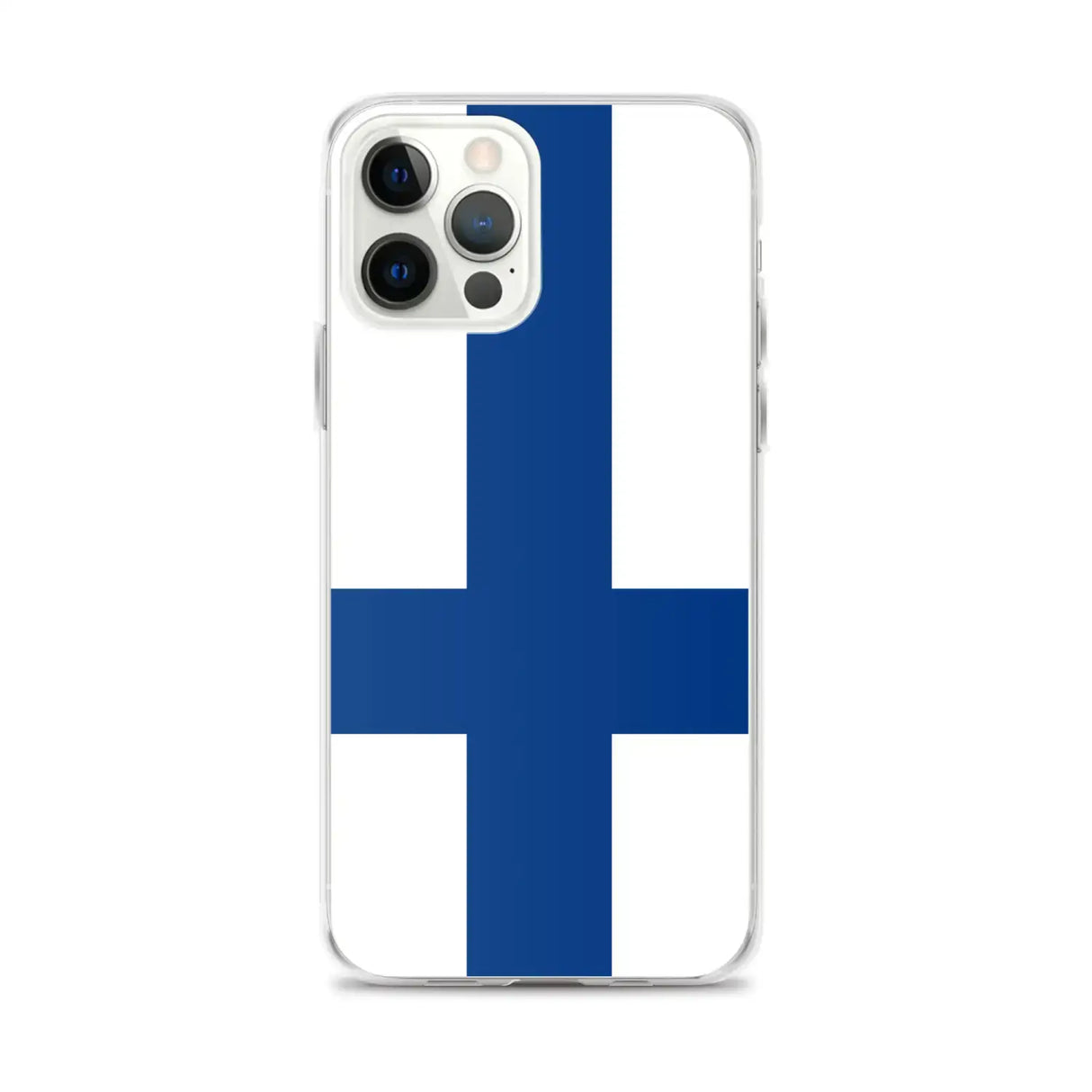 Coque iphone drapeau finlande souple antichoc transparente