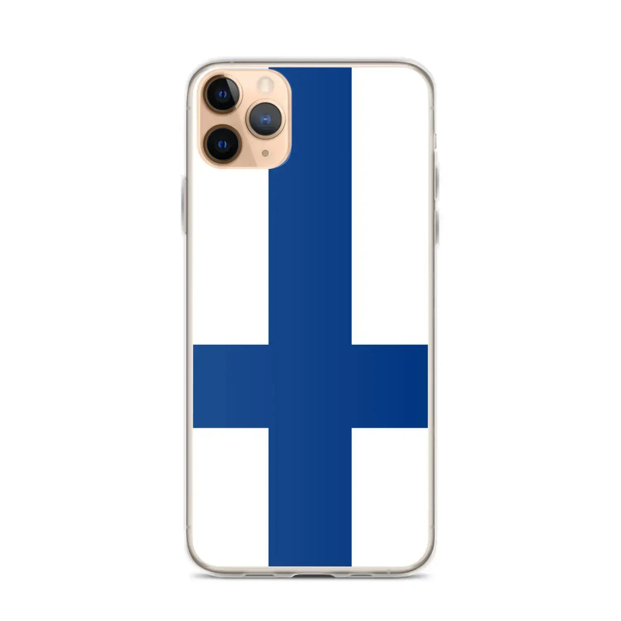 Coque iphone drapeau finlande souple antichoc transparente