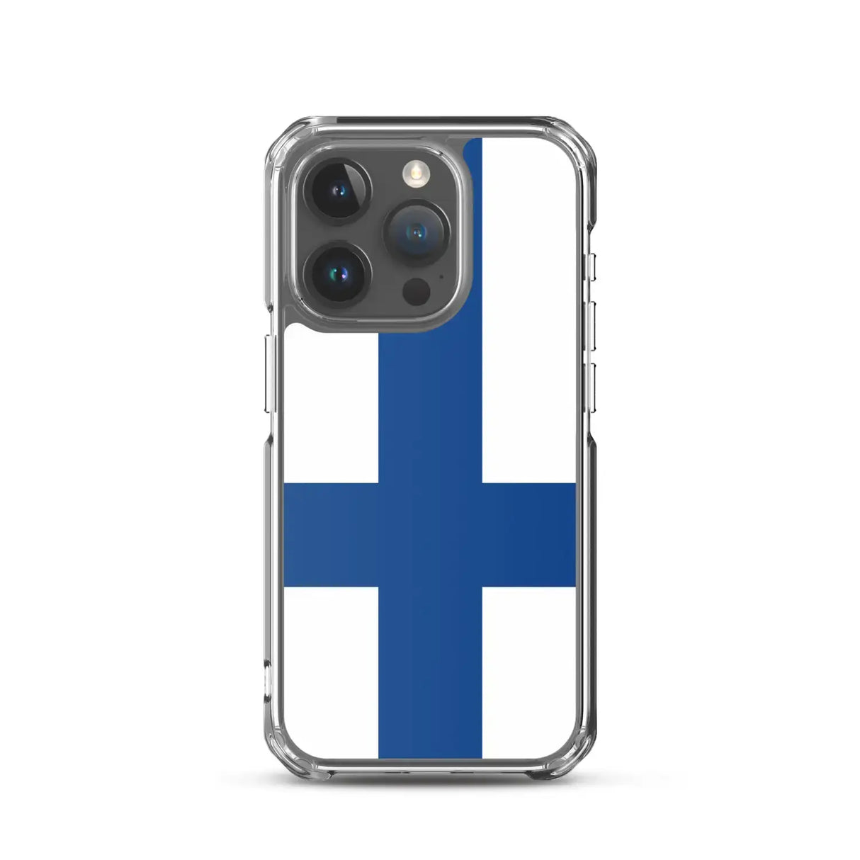 Coque iphone drapeau finlande souple antichoc transparente