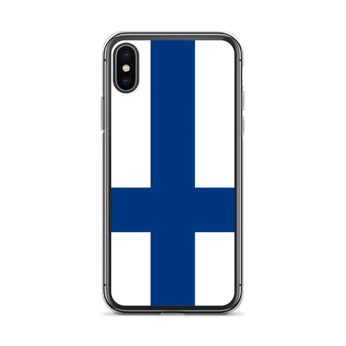 Coque iphone drapeau finlande souple antichoc transparente