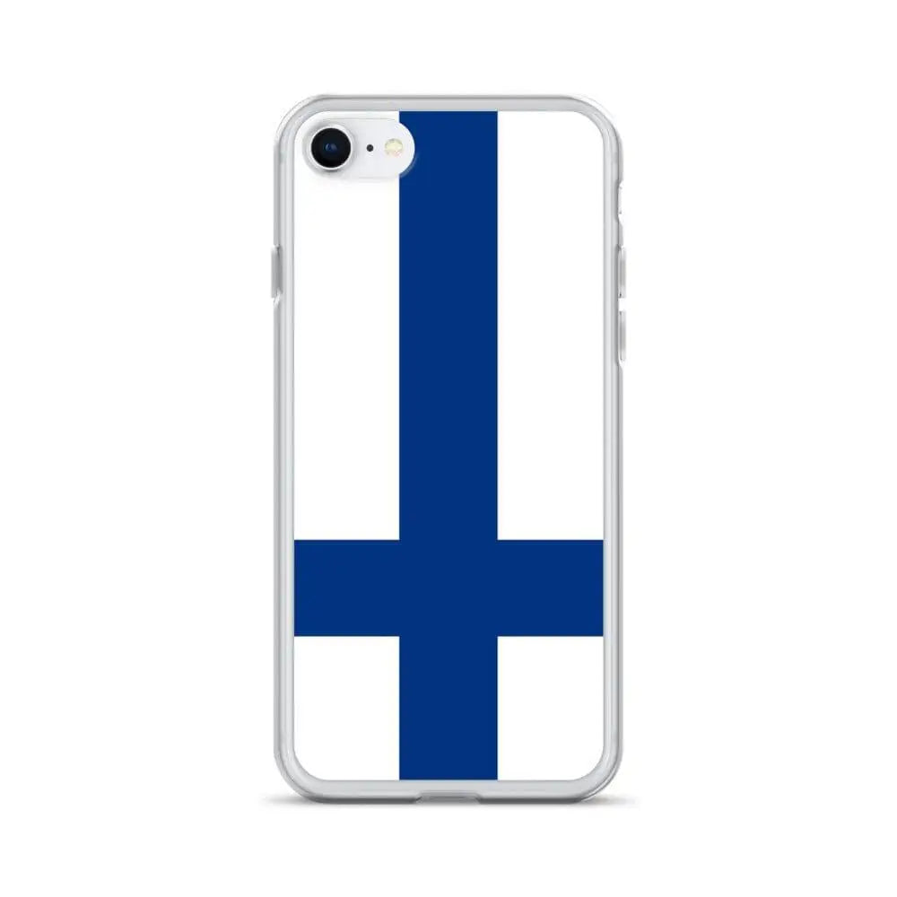 Coque iphone drapeau finlande souple antichoc transparente