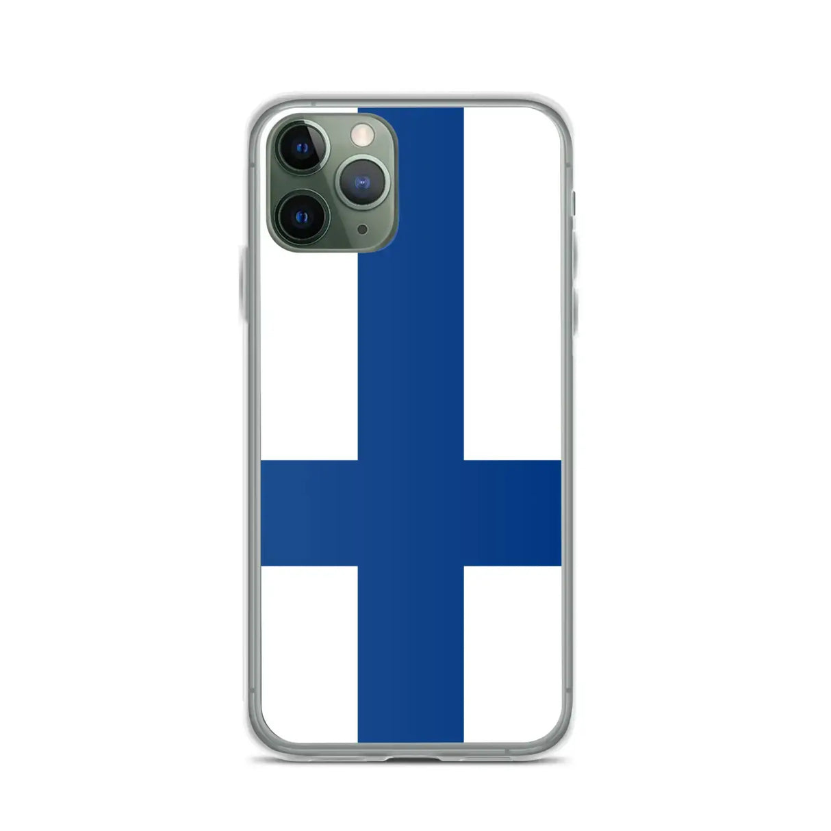 Coque iphone drapeau finlande souple antichoc transparente