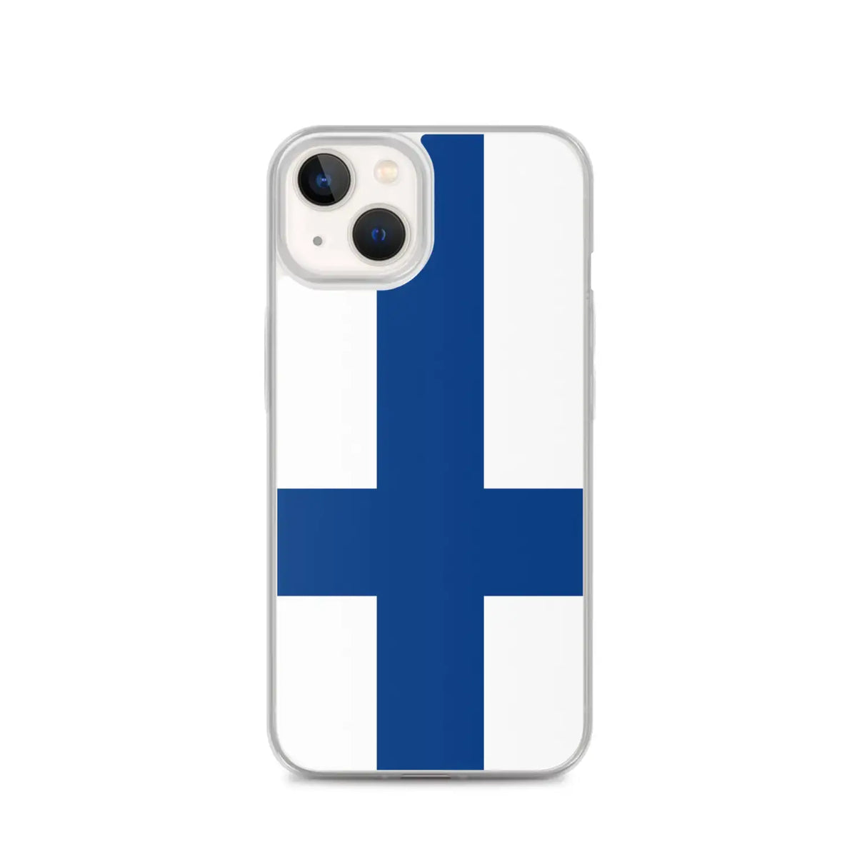 Coque iphone drapeau finlande souple antichoc transparente