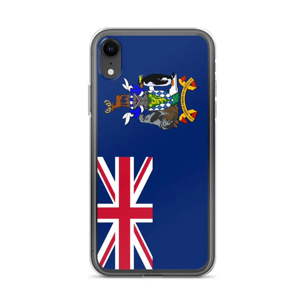 Coque iphone drapeau géorgie du sud souple antichoc