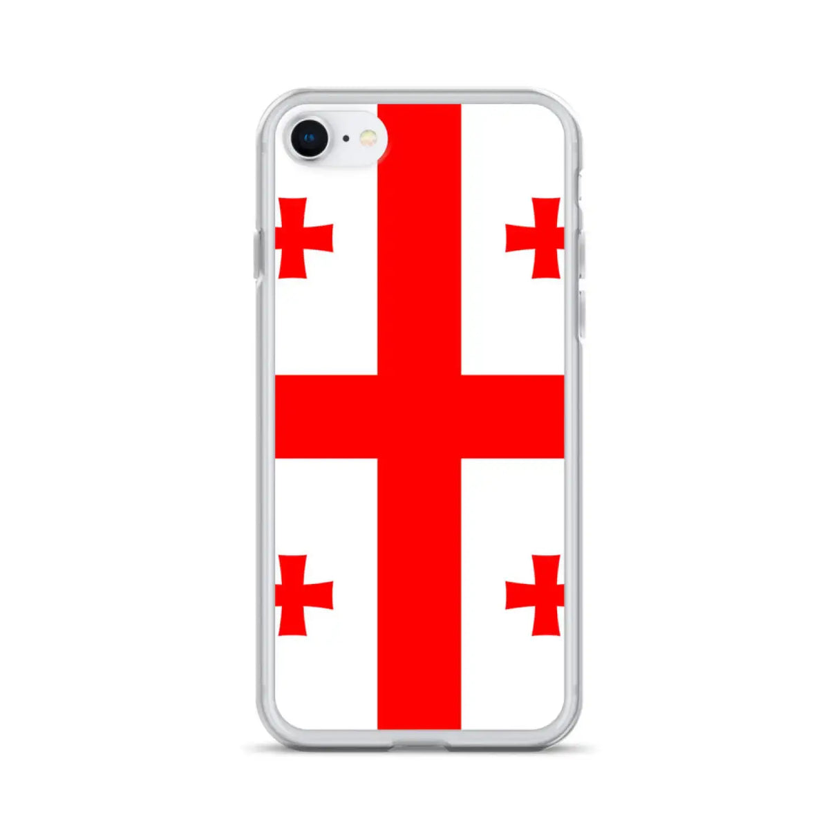 Coque iphone drapeau géorgie souple antichoc transparente
