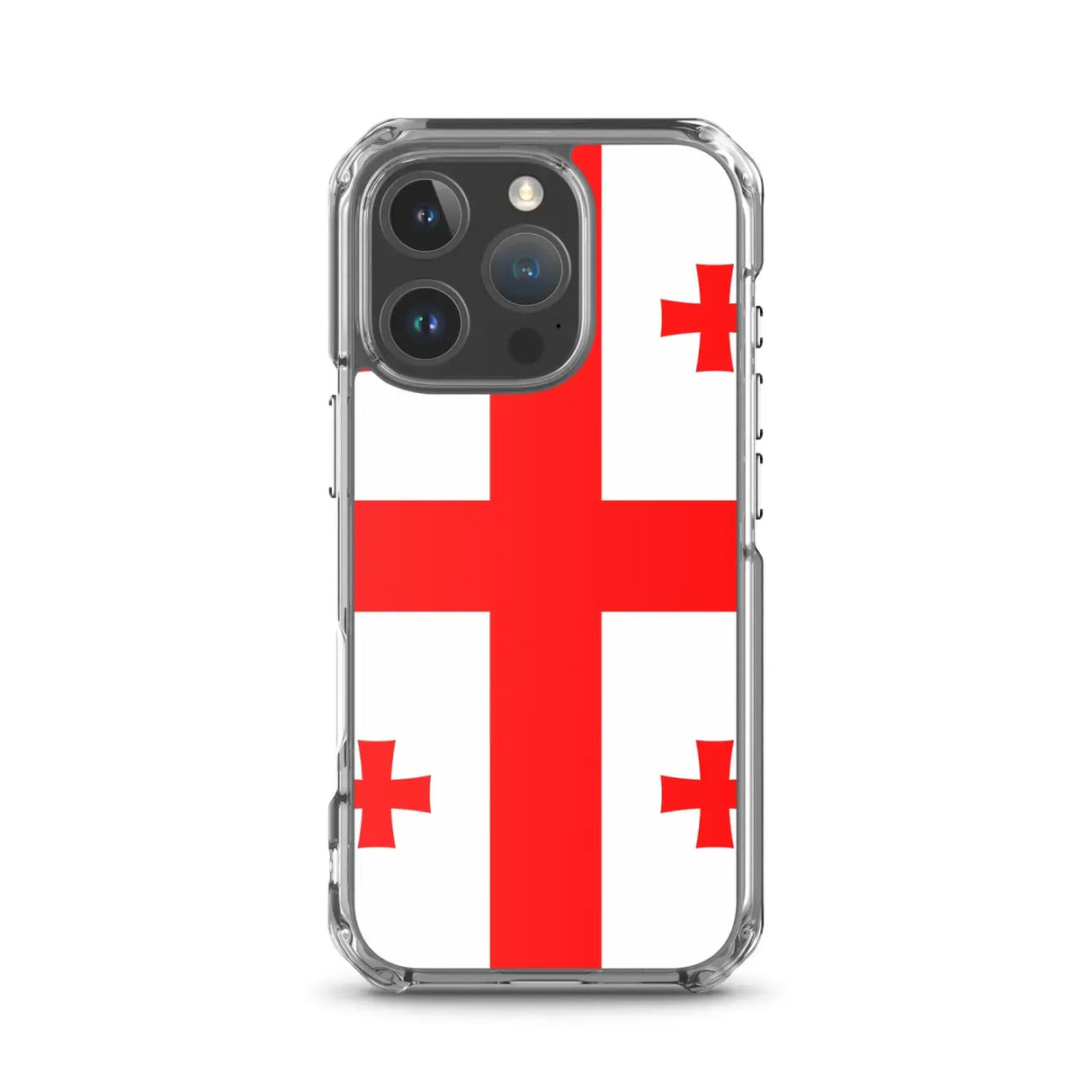 Coque iphone drapeau géorgie souple antichoc transparente