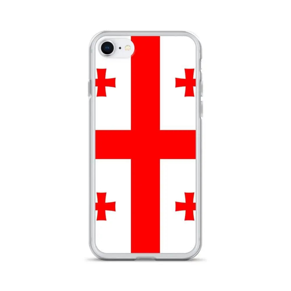 Coque iphone drapeau géorgie souple antichoc transparente