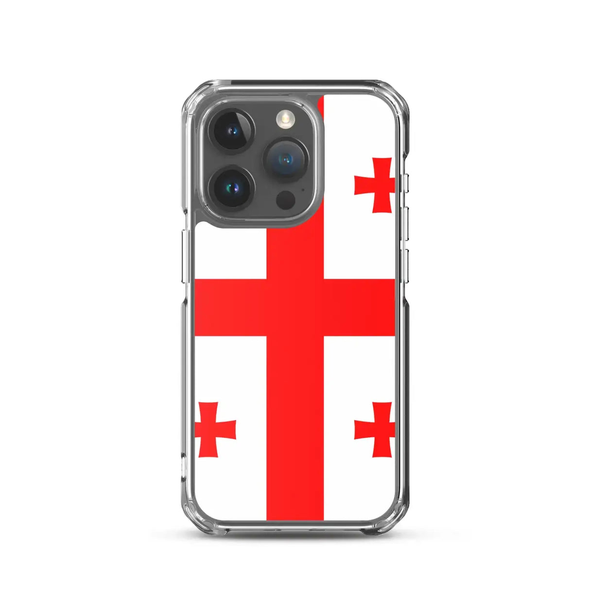 Coque iphone drapeau géorgie souple antichoc transparente