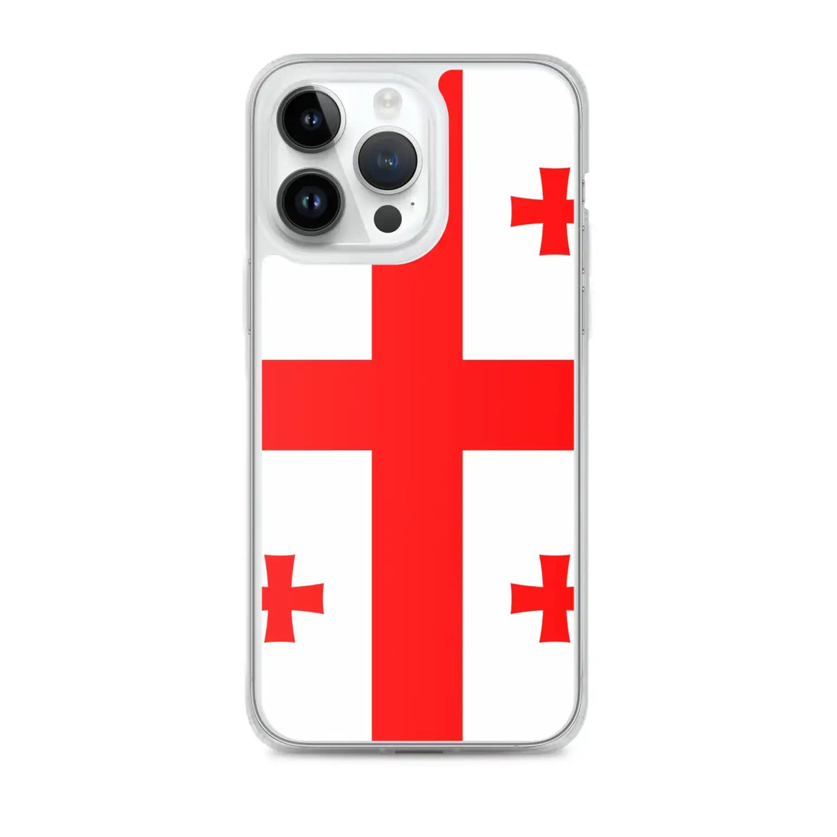 Coque iphone drapeau géorgie souple antichoc transparente