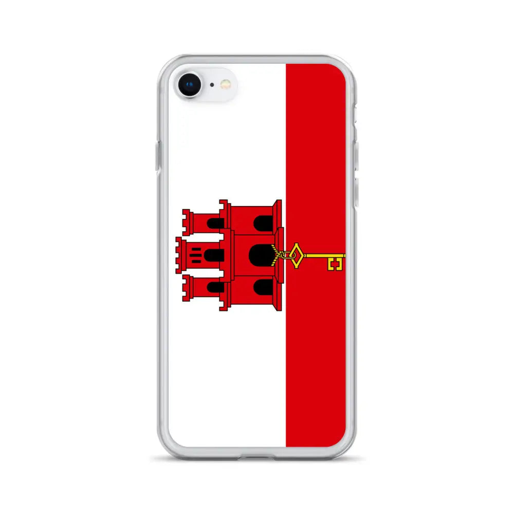 Coque iphone drapeau gibraltar souple antichoc transparente
