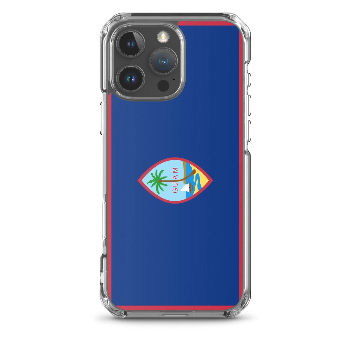 Coque iphone drapeau guam souple antichoc transparente