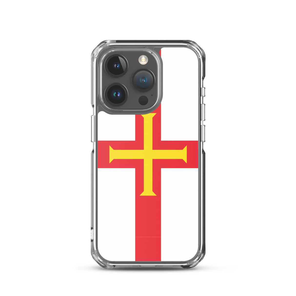 Coque iphone drapeau guernesey souple antichoc transparente