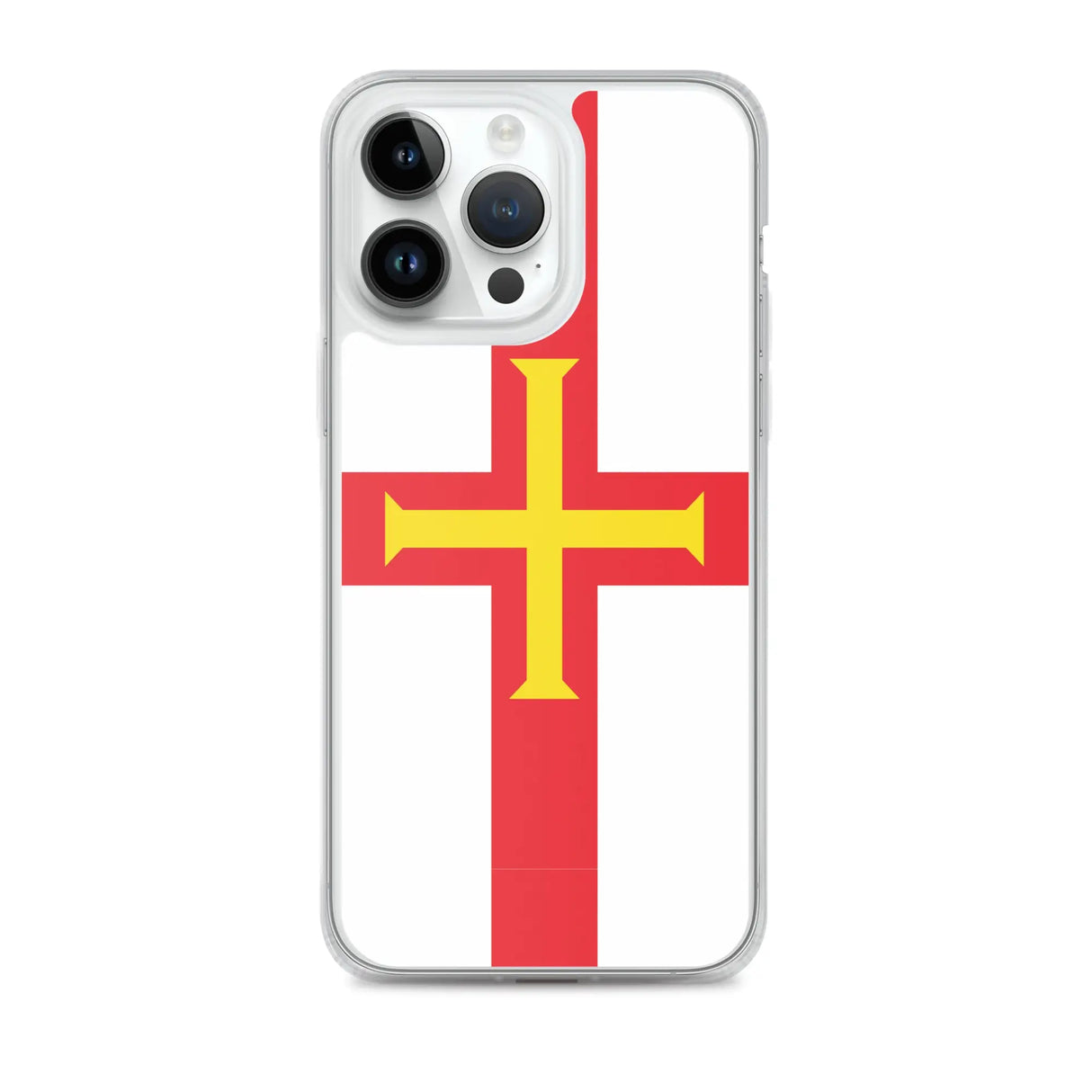 Coque iphone drapeau guernesey souple antichoc transparente