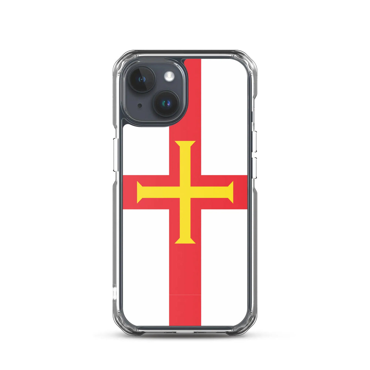 Coque iphone drapeau guernesey souple antichoc transparente