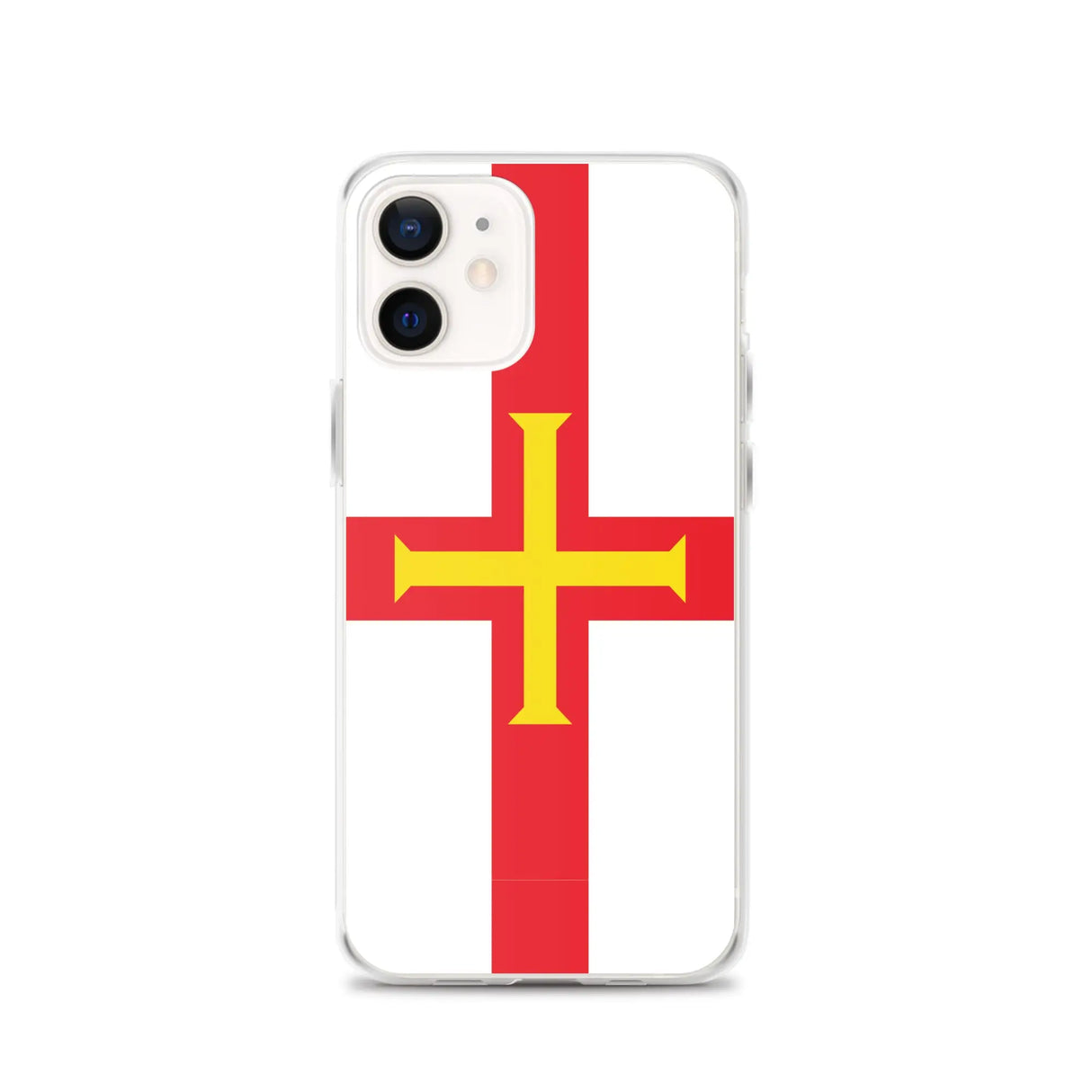 Coque iphone drapeau guernesey souple antichoc transparente