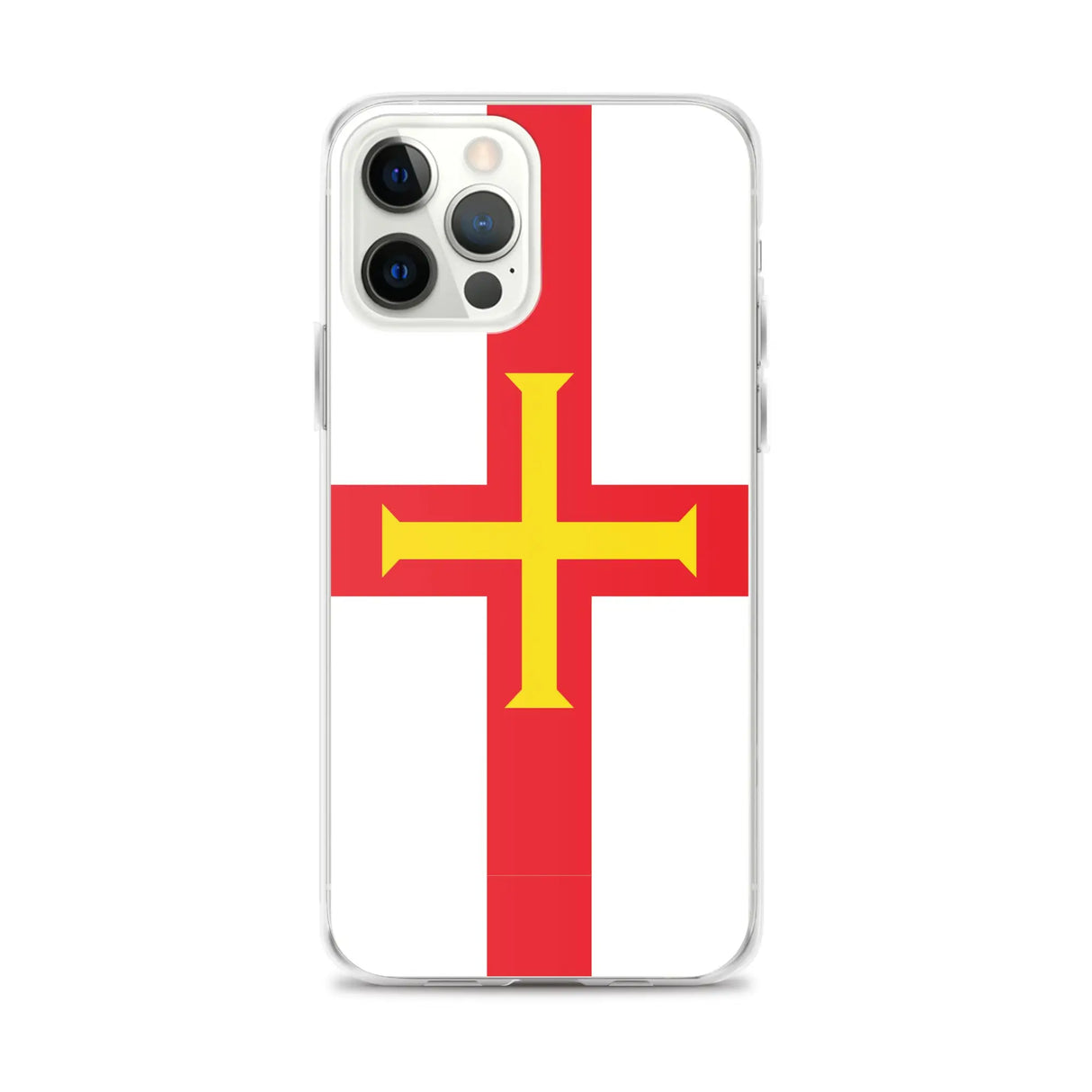 Coque iphone drapeau guernesey souple antichoc transparente