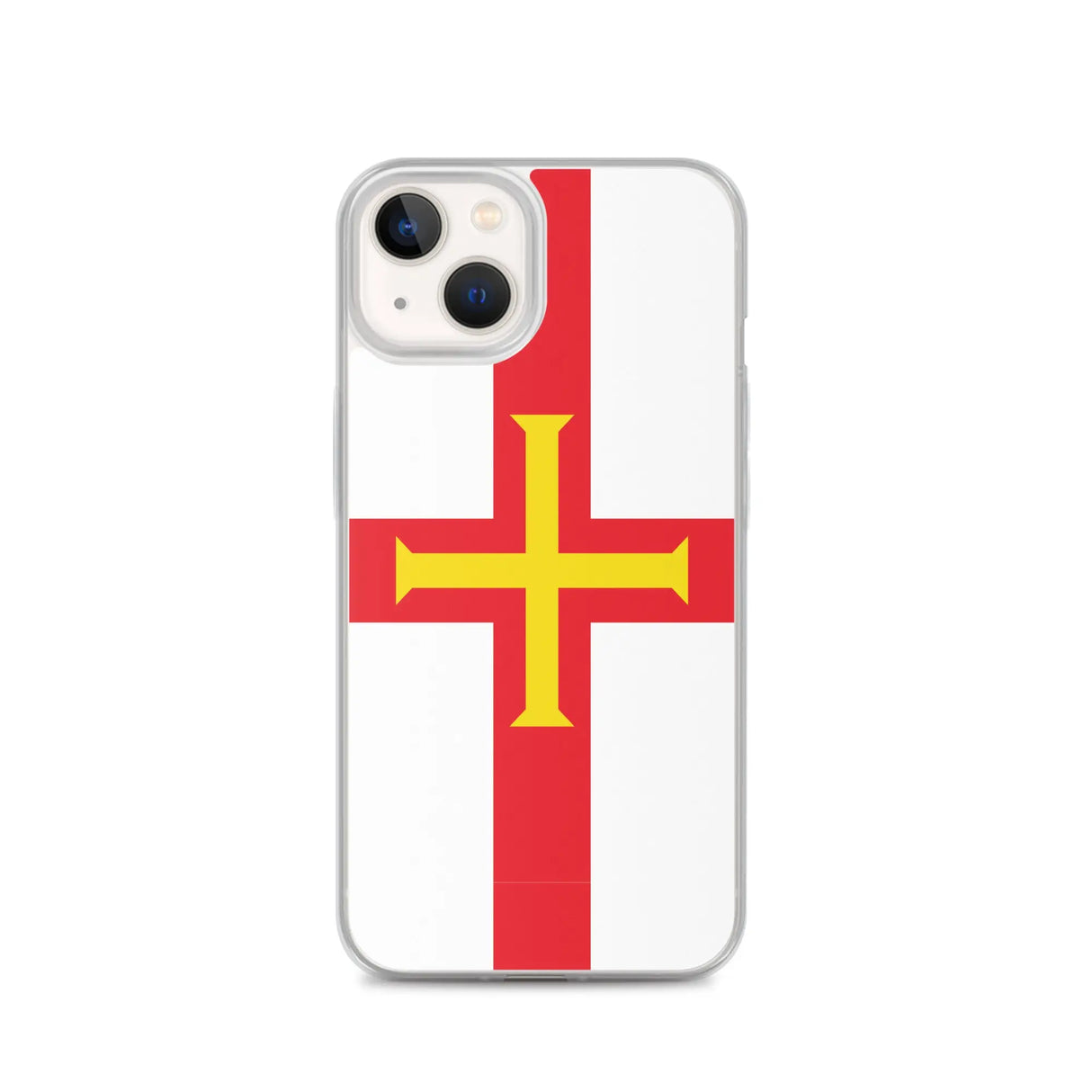 Coque iphone drapeau guernesey souple antichoc transparente