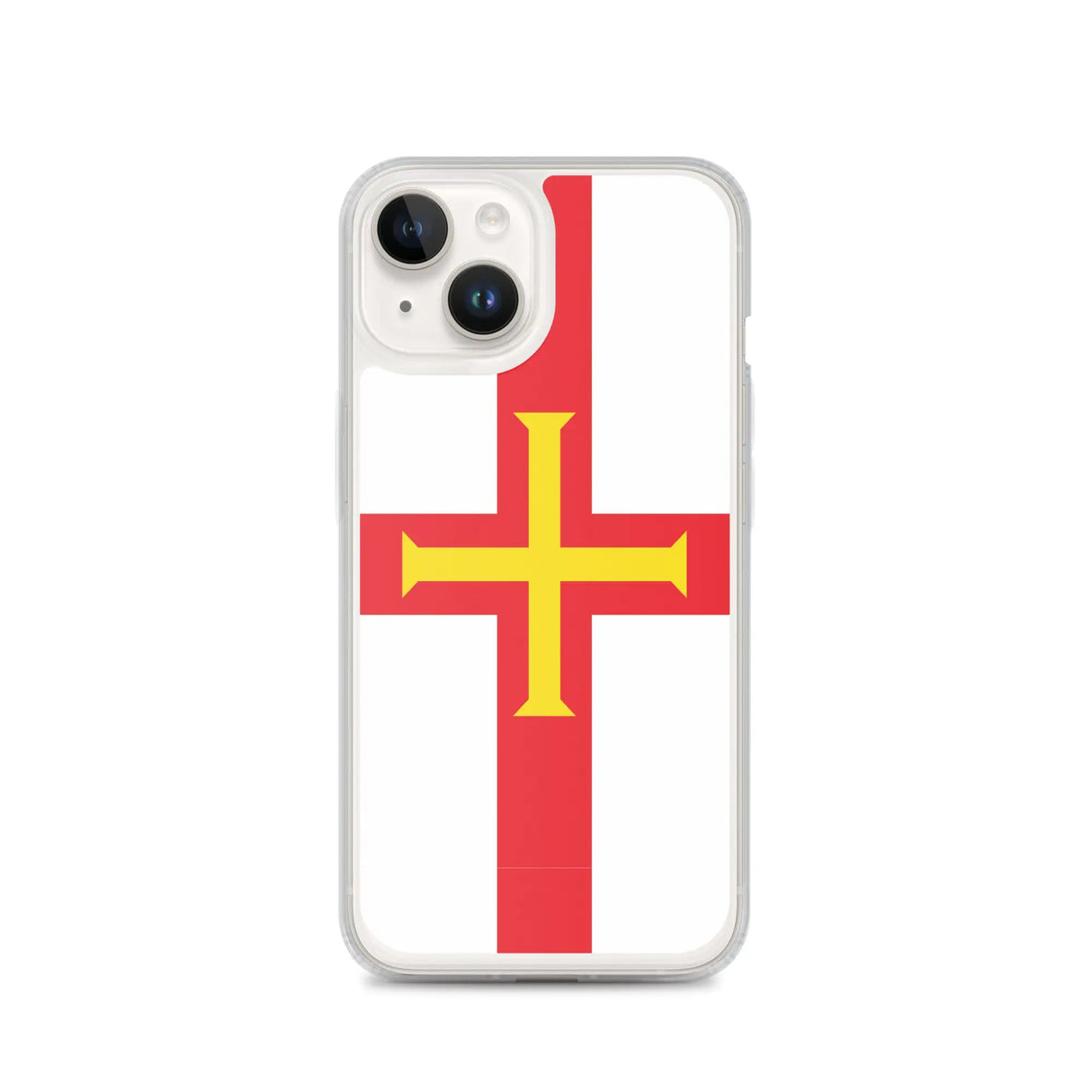Coque iphone drapeau guernesey souple antichoc transparente