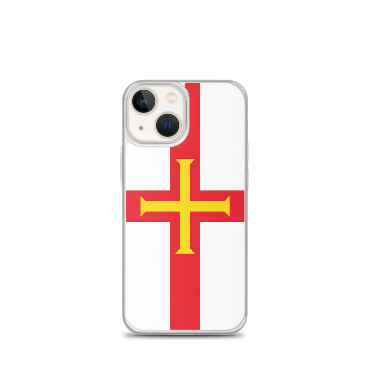 Coque iphone drapeau guernesey souple antichoc transparente