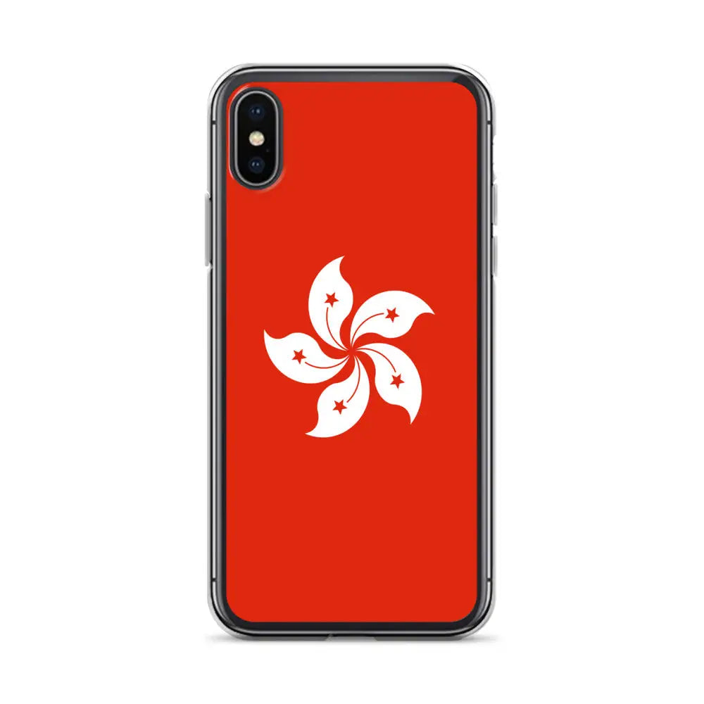 Coque iphone drapeau hong kong souple antichoc transparente