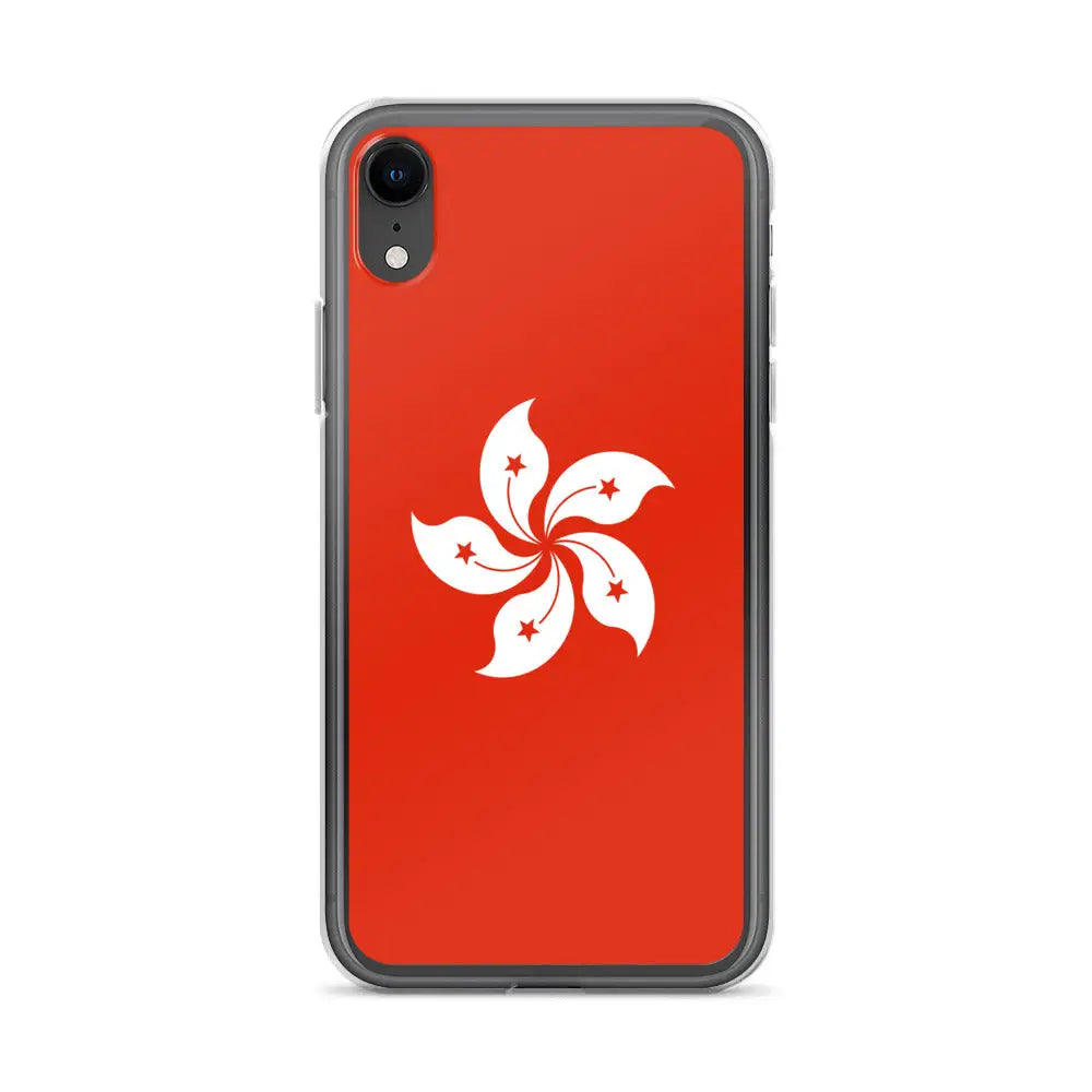 Coque iphone drapeau hong kong souple antichoc transparente