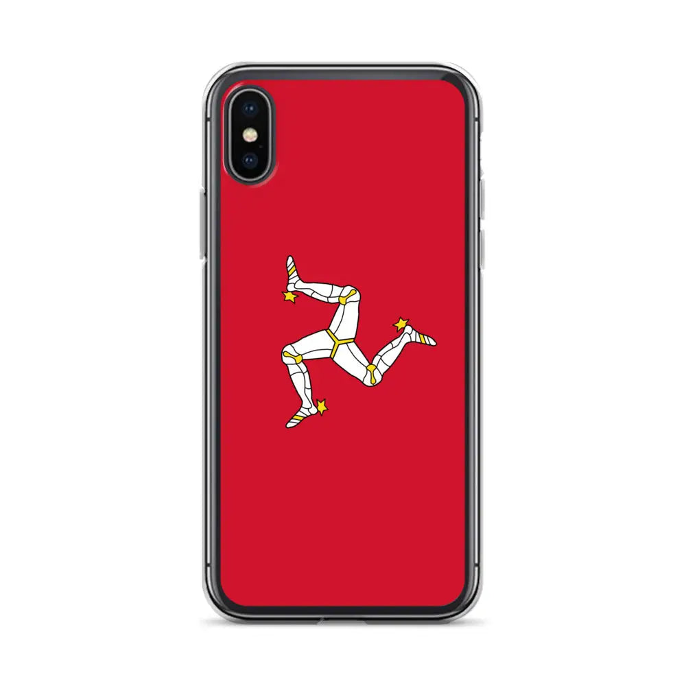 Coque iphone drapeau île de man souple antichoc transparente