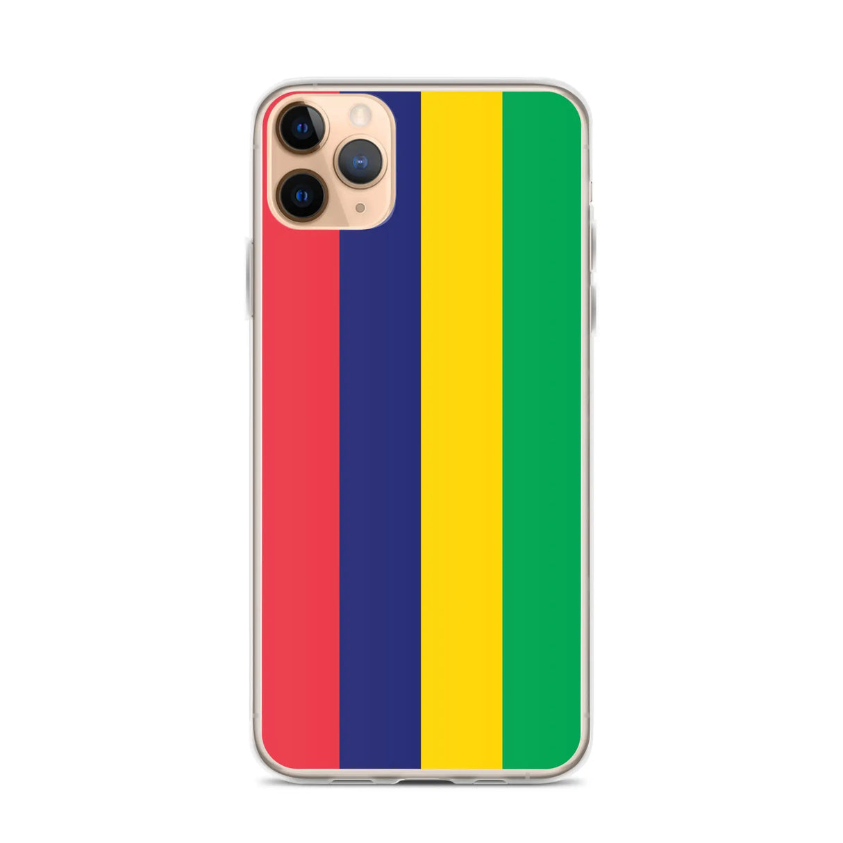 Coque iphone drapeau île maurice souple antichoc transparente