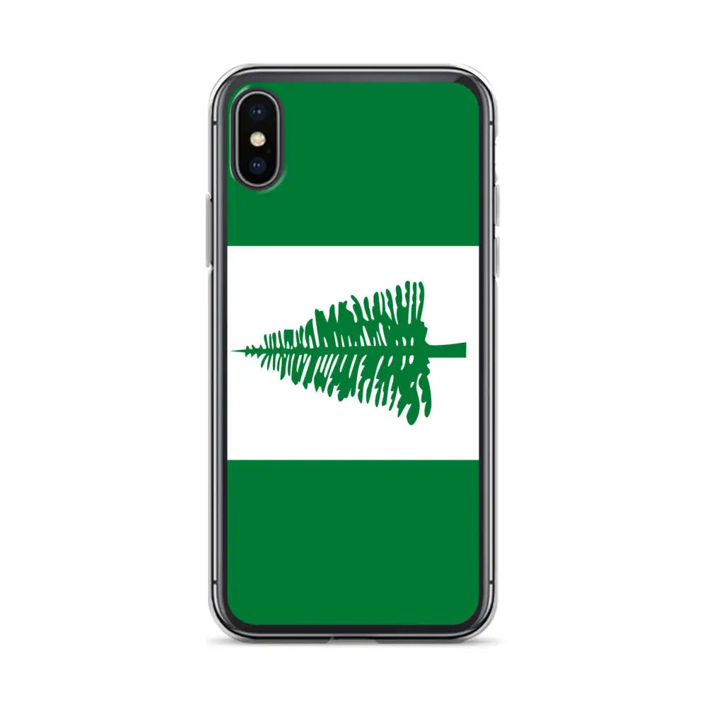 Coque iphone drapeau île norfolk souple antichoc transparente