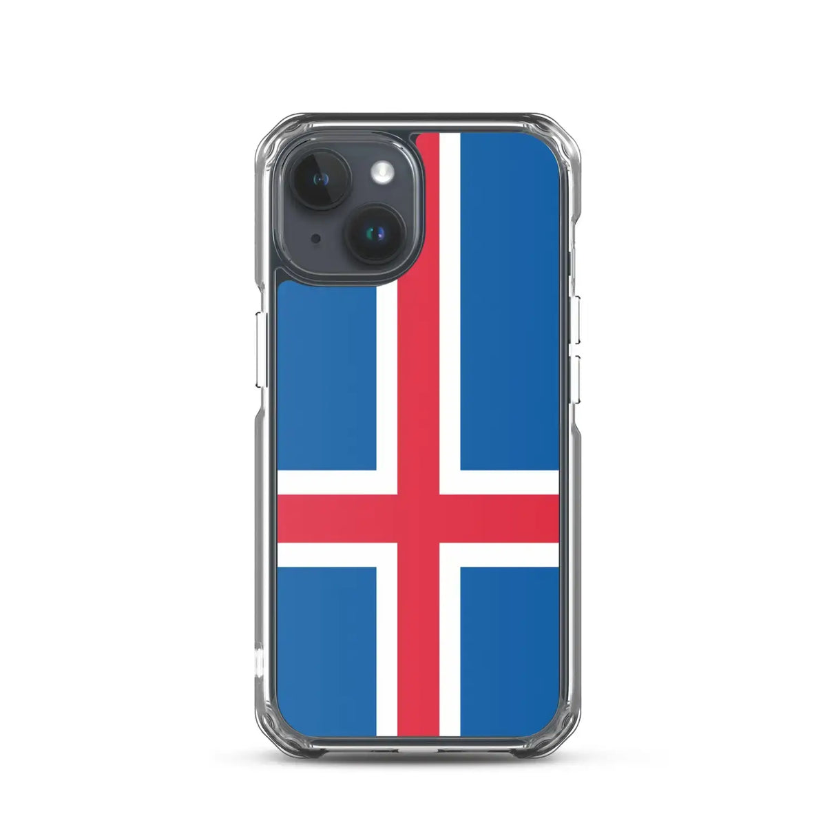 Coque iphone drapeau islande souple antichoc transparente