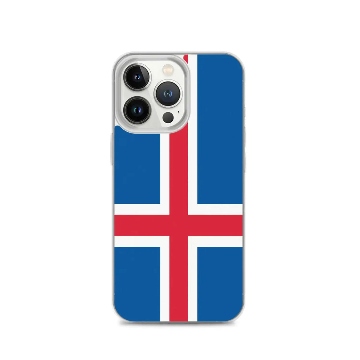 Coque iphone drapeau islande souple antichoc transparente