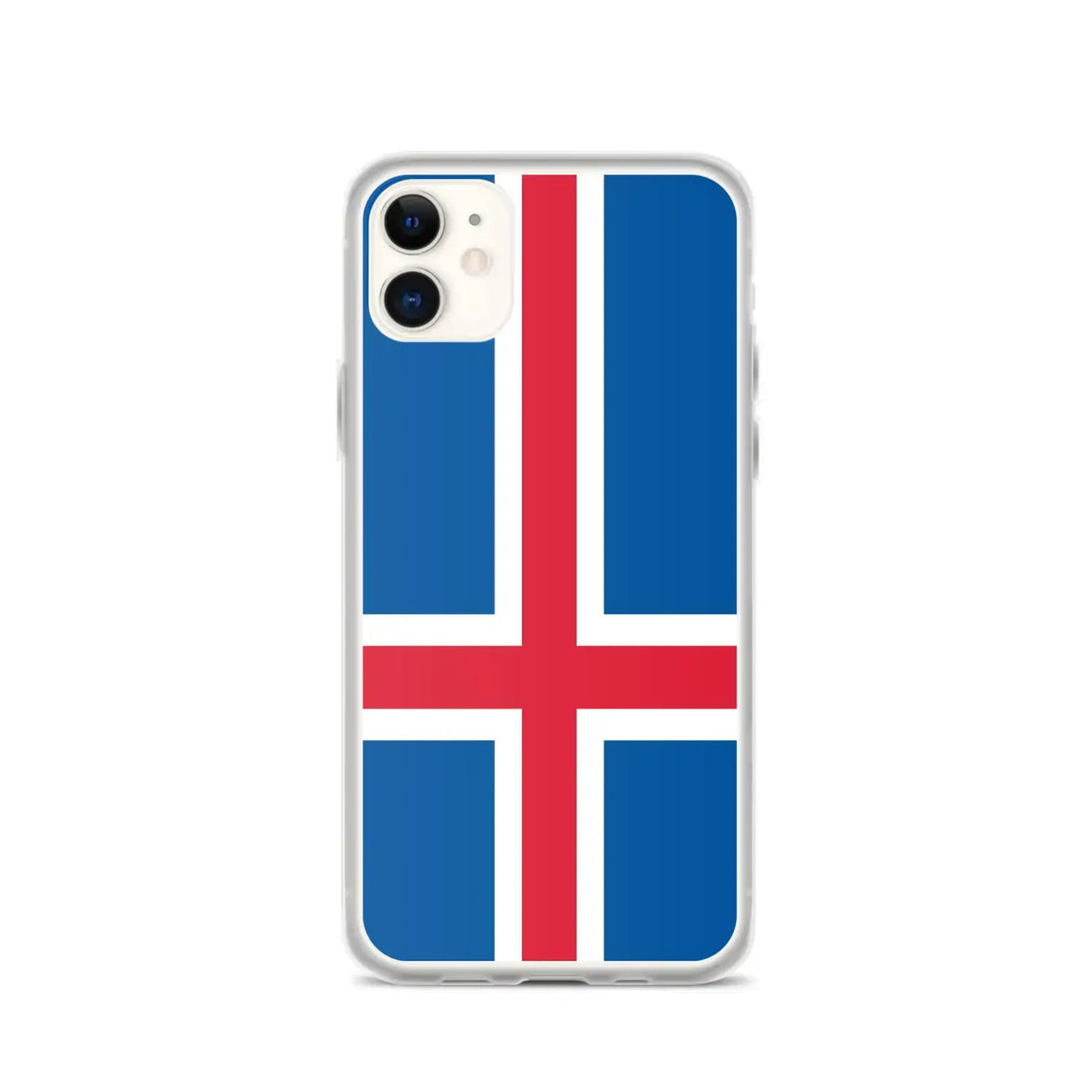 Coque iphone drapeau islande souple antichoc transparente