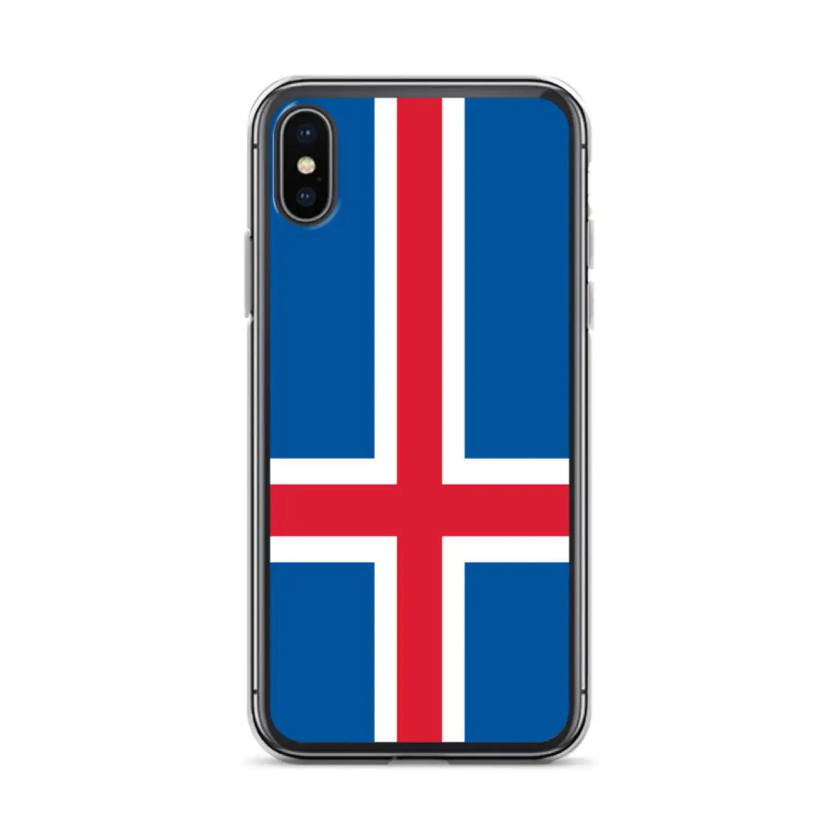 Coque iphone drapeau islande souple antichoc transparente