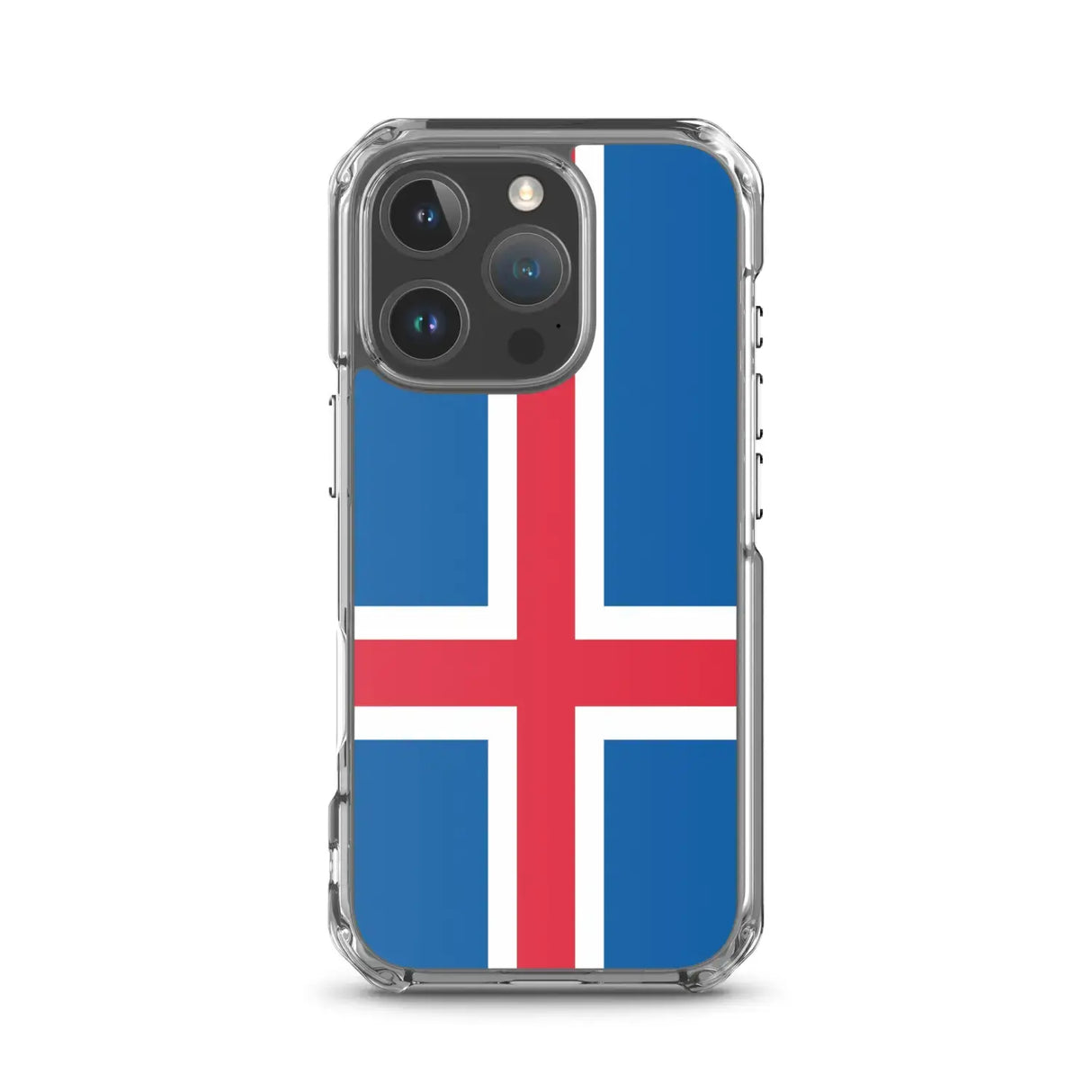 Coque iphone drapeau islande souple antichoc transparente