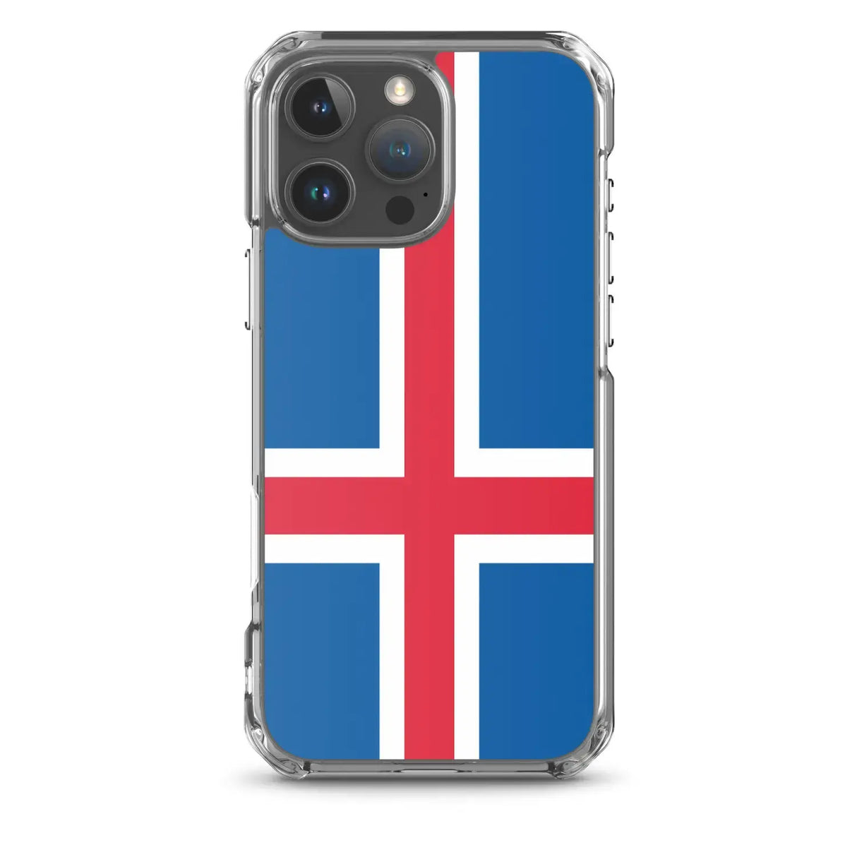 Coque iphone drapeau islande souple antichoc transparente