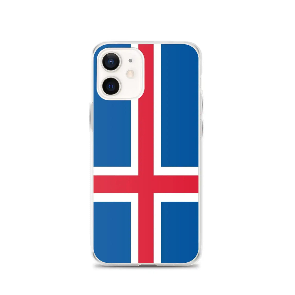 Coque iphone drapeau islande souple antichoc transparente