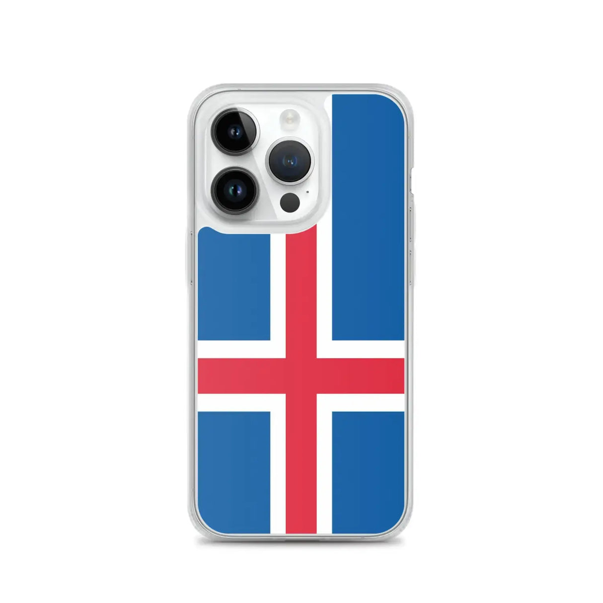 Coque iphone drapeau islande souple antichoc transparente