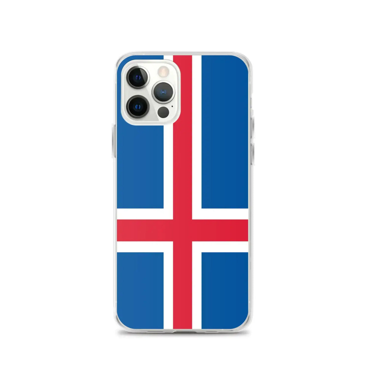 Coque iphone drapeau islande souple antichoc transparente