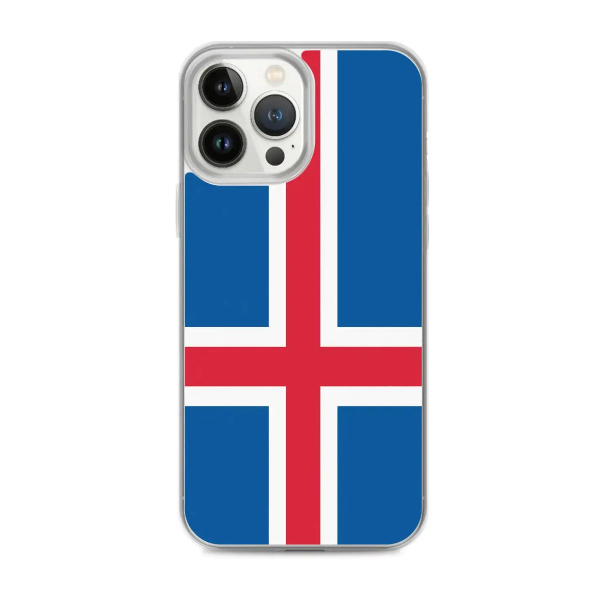 Coque iphone drapeau islande souple antichoc transparente