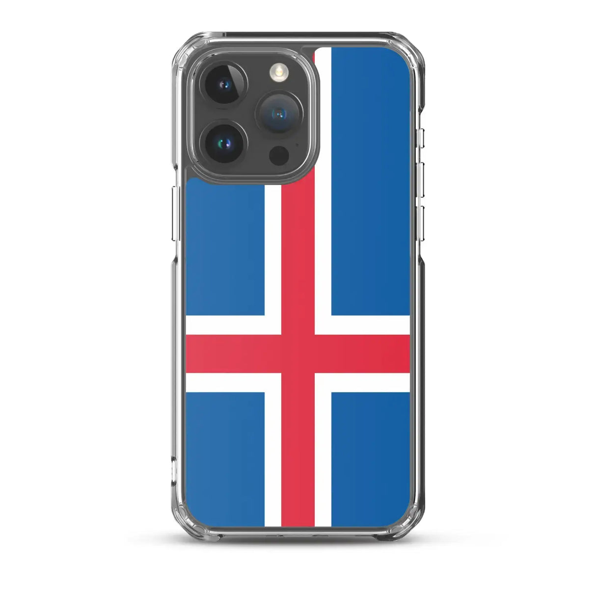 Coque iphone drapeau islande souple antichoc transparente