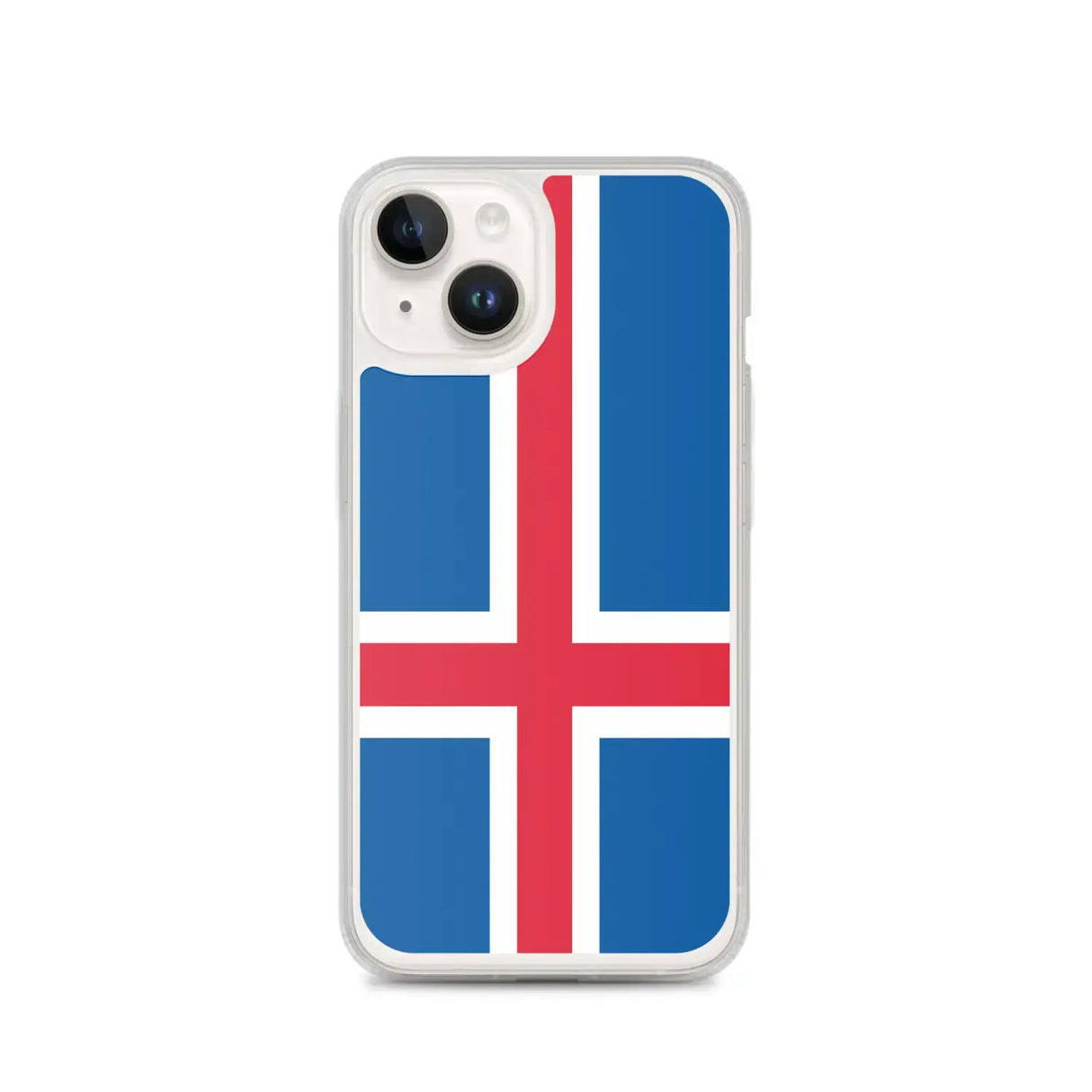 Coque iphone drapeau islande souple antichoc transparente