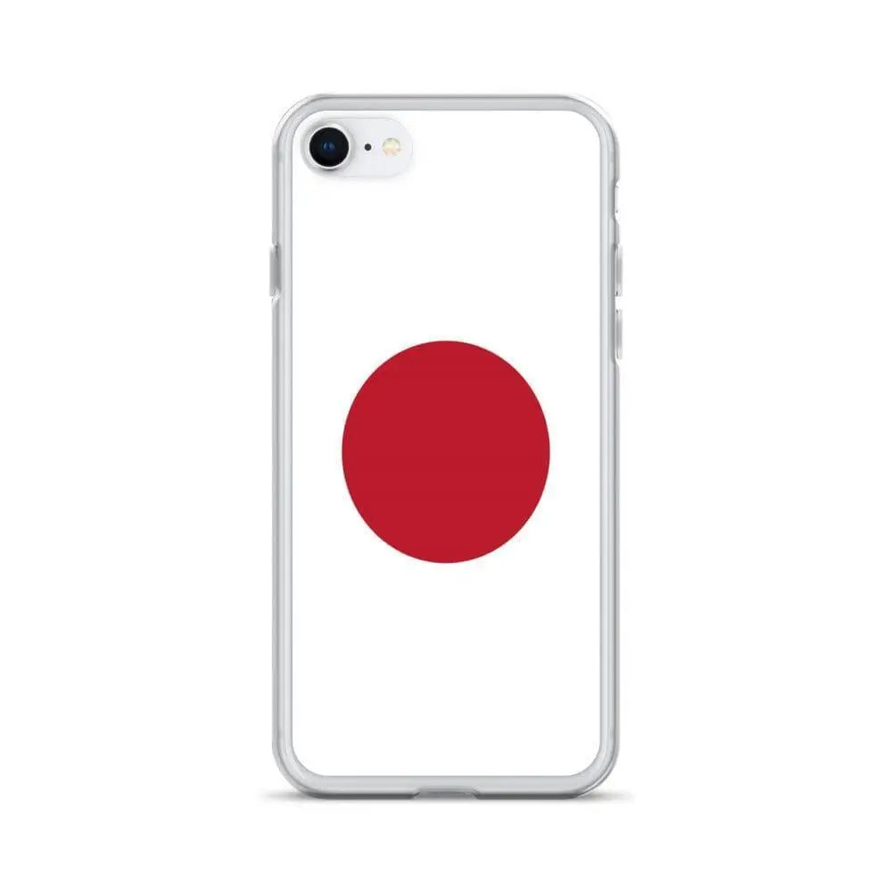 Coque iphone drapeau japon souple antichoc transparente