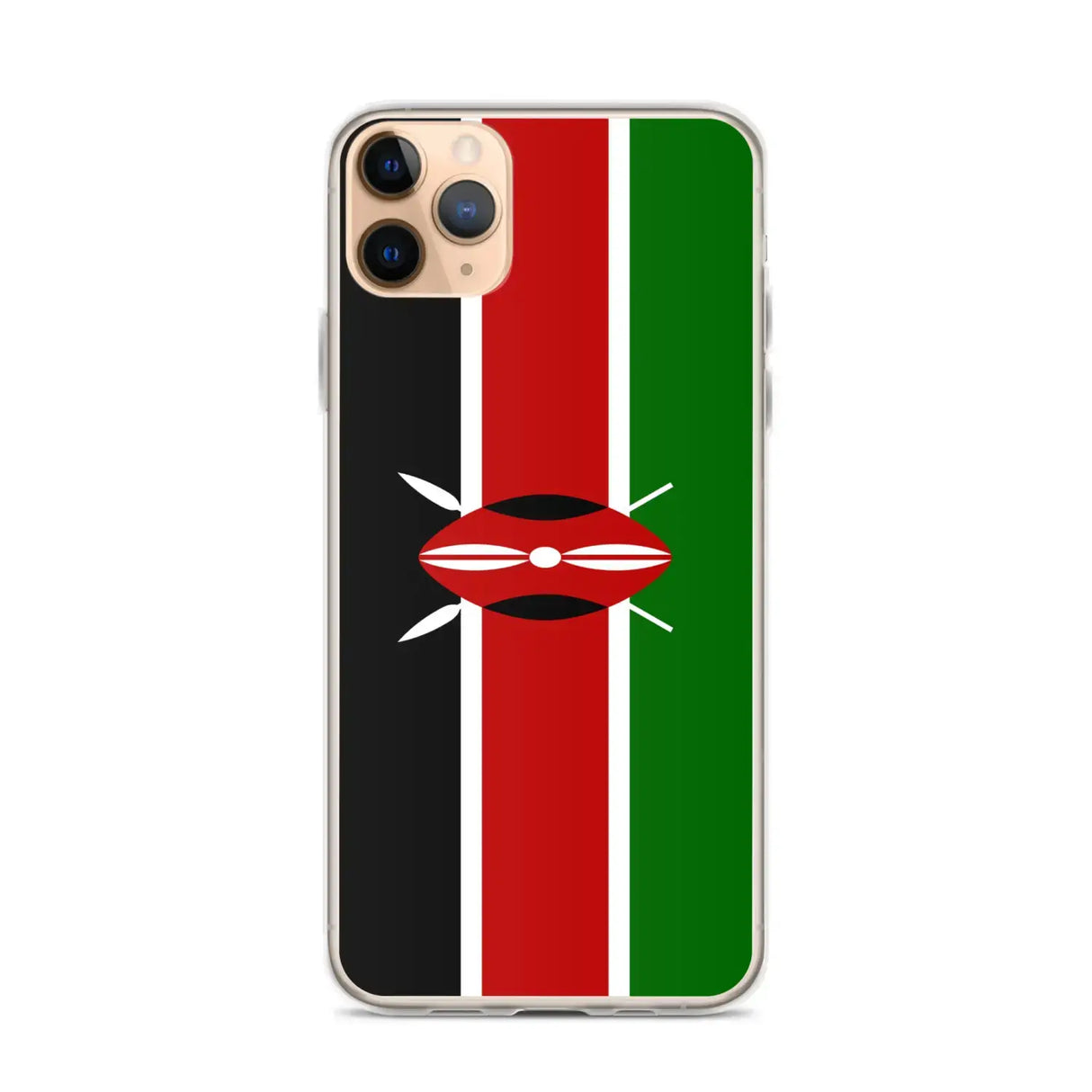 Coque iphone drapeau kenya souple antichoc transparente