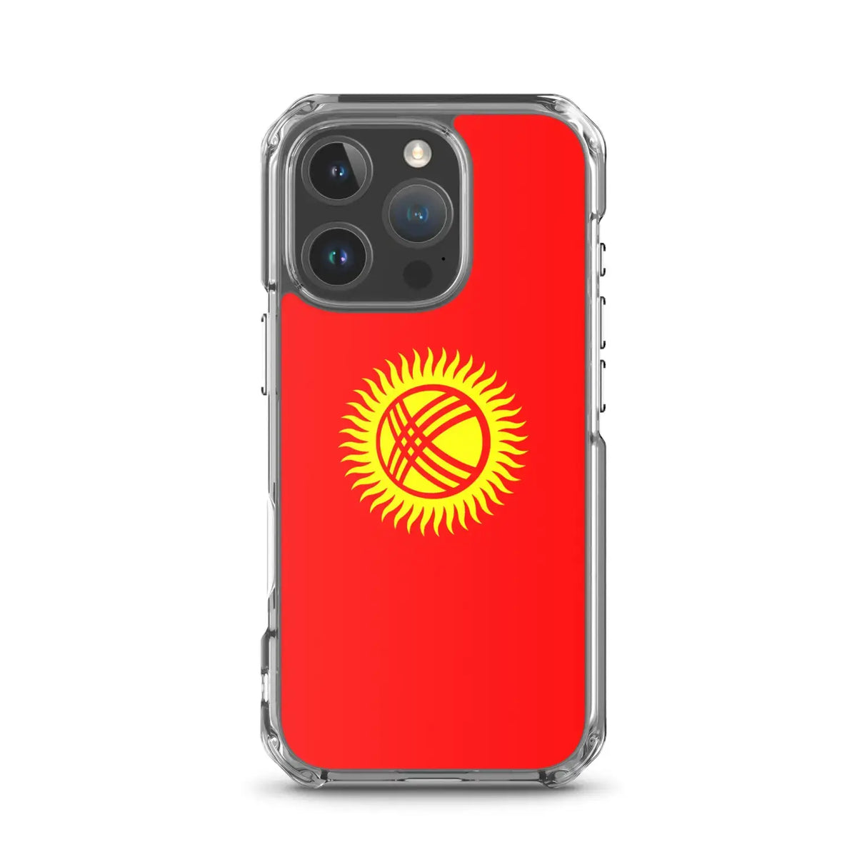 Coque iphone drapeau kirghizistan souple antichoc transparente