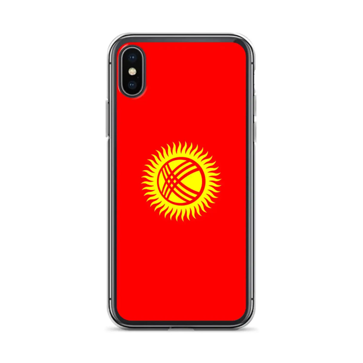 Coque iphone drapeau kirghizistan souple antichoc transparente