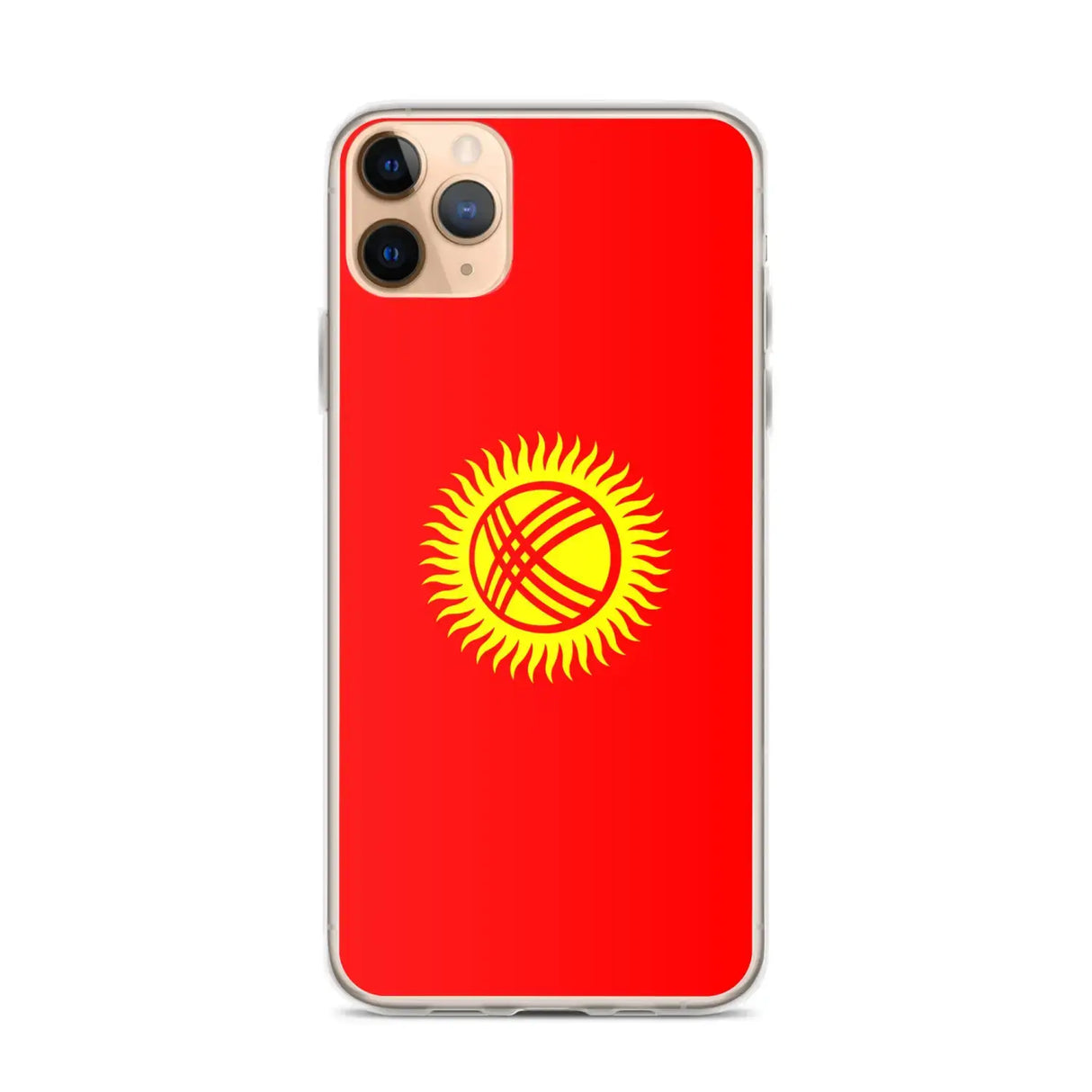 Coque iphone drapeau kirghizistan souple antichoc transparente