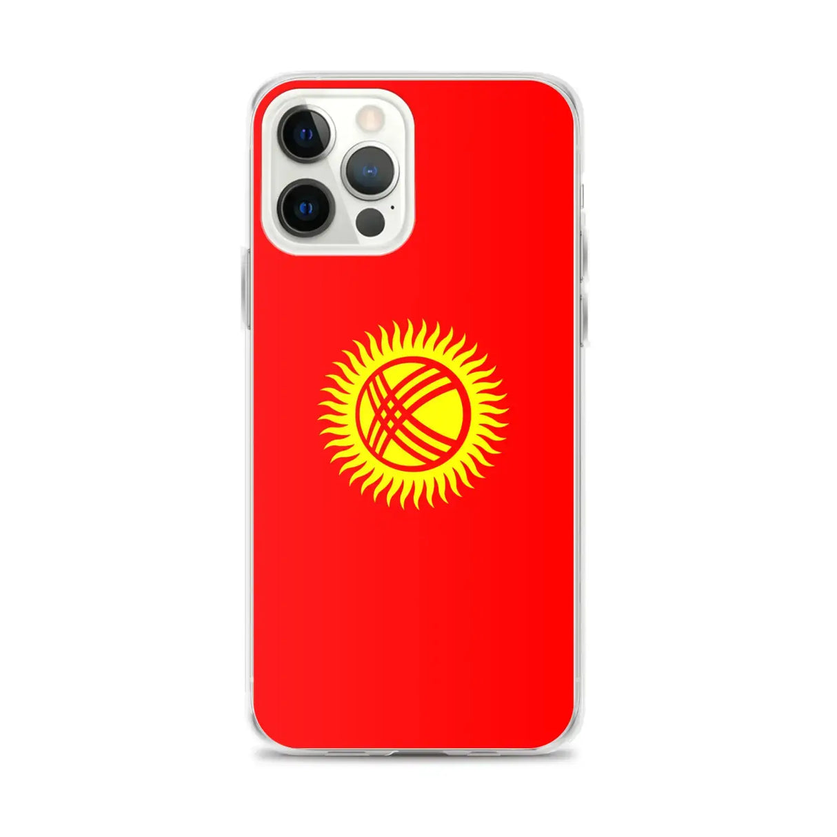 Coque iphone drapeau kirghizistan souple antichoc transparente