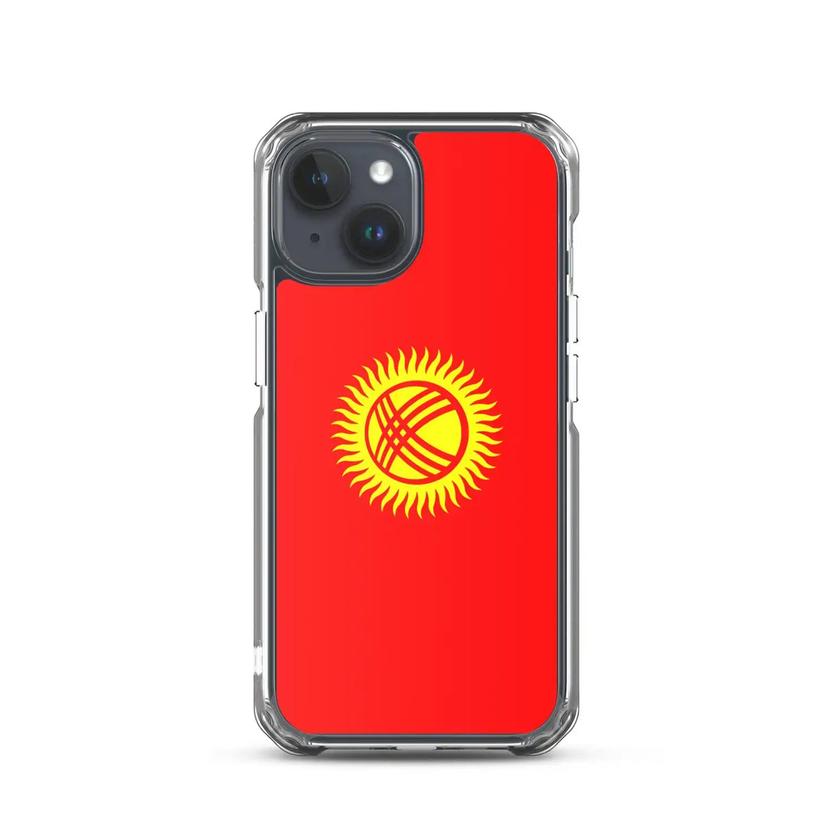 Coque iphone drapeau kirghizistan souple antichoc transparente